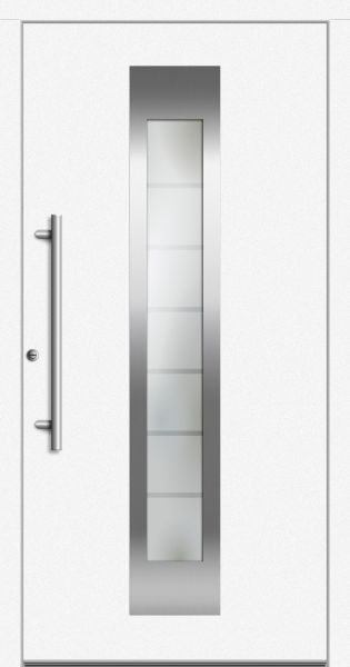 LAGER Aluminium-Kunststoff Haustür "FIONA" 71 mm RC2 flügelüberdeckend Weiß