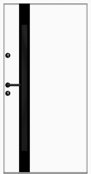 Aluminium-Stahl Nebeneingangstür "SABRINA" 68 mm BLACKLINE