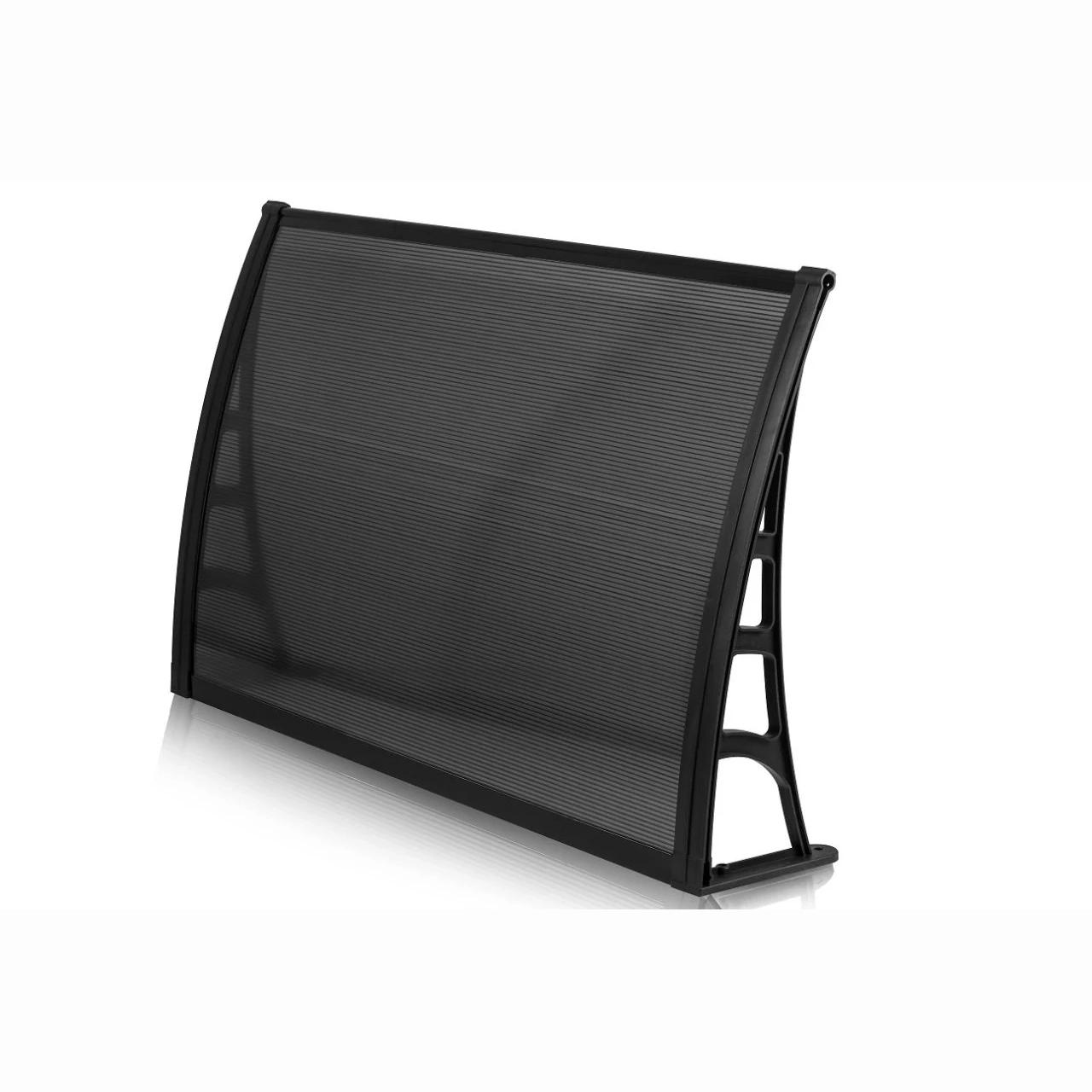 Polycarbonat Vordach LOTUS (Schwarz Transparent)