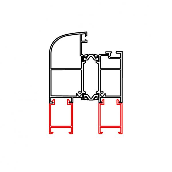 Rahmenverbreiterung für ALU-Türen der Stärke 60 mm (21 mm x 30 mm) (Flexible Türmontage)