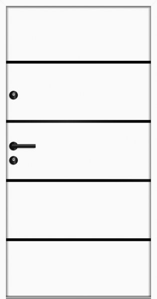 Aluminium-Stahl Nebeneingangstür &quot;ARANJA&quot; 68 mm BLACKLINE