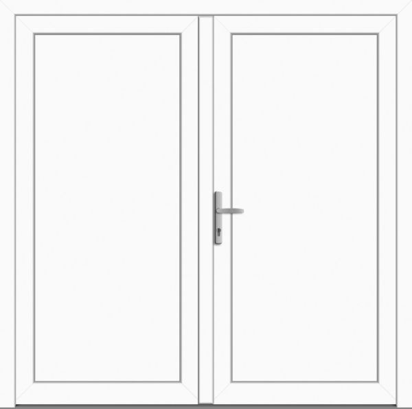 Kunststoff Nebeneingangstür "DIANA-Q" 71 mm 2-flügelig symm