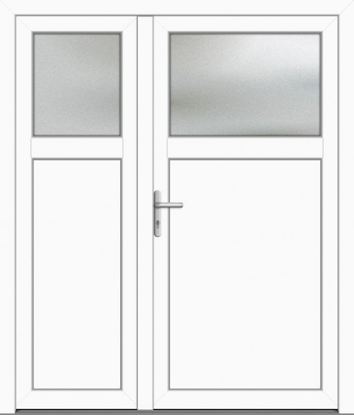 Kunststoff Nebeneingangstür "ANTONIA-J" 60 mm 2-flügelig asymm